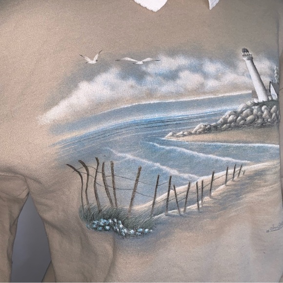 v i n t a g e :: Nautical Coastal Collared Morning Sun Graphic Sweatshirt - Picture 7 of 14